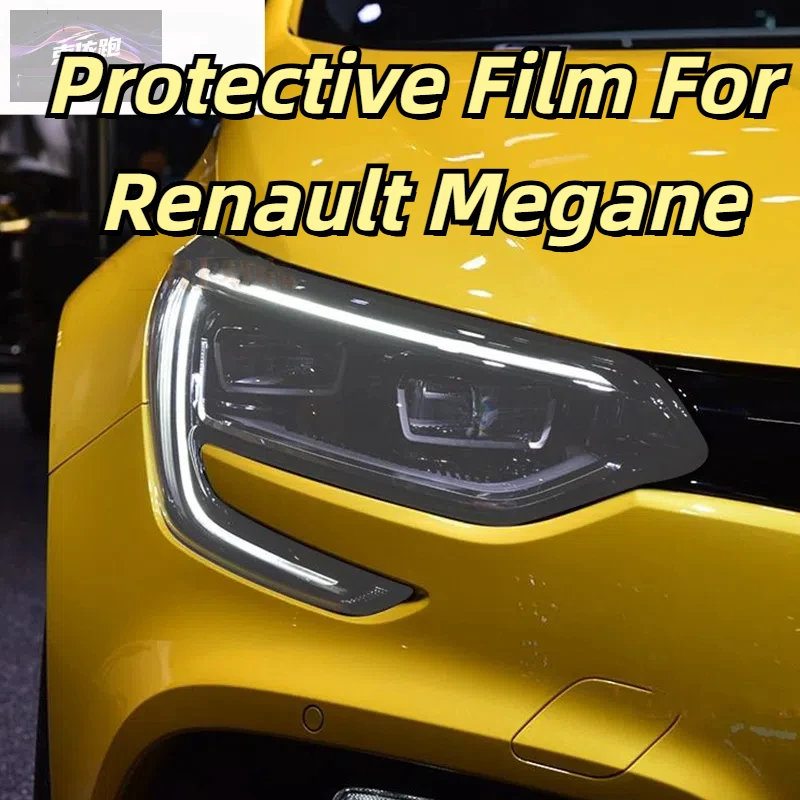 Car Headlights Taillights Protective Film For Renault Megane 4 2017-Present Front Anti Scratch Black Transparent TPU Sticker PPF