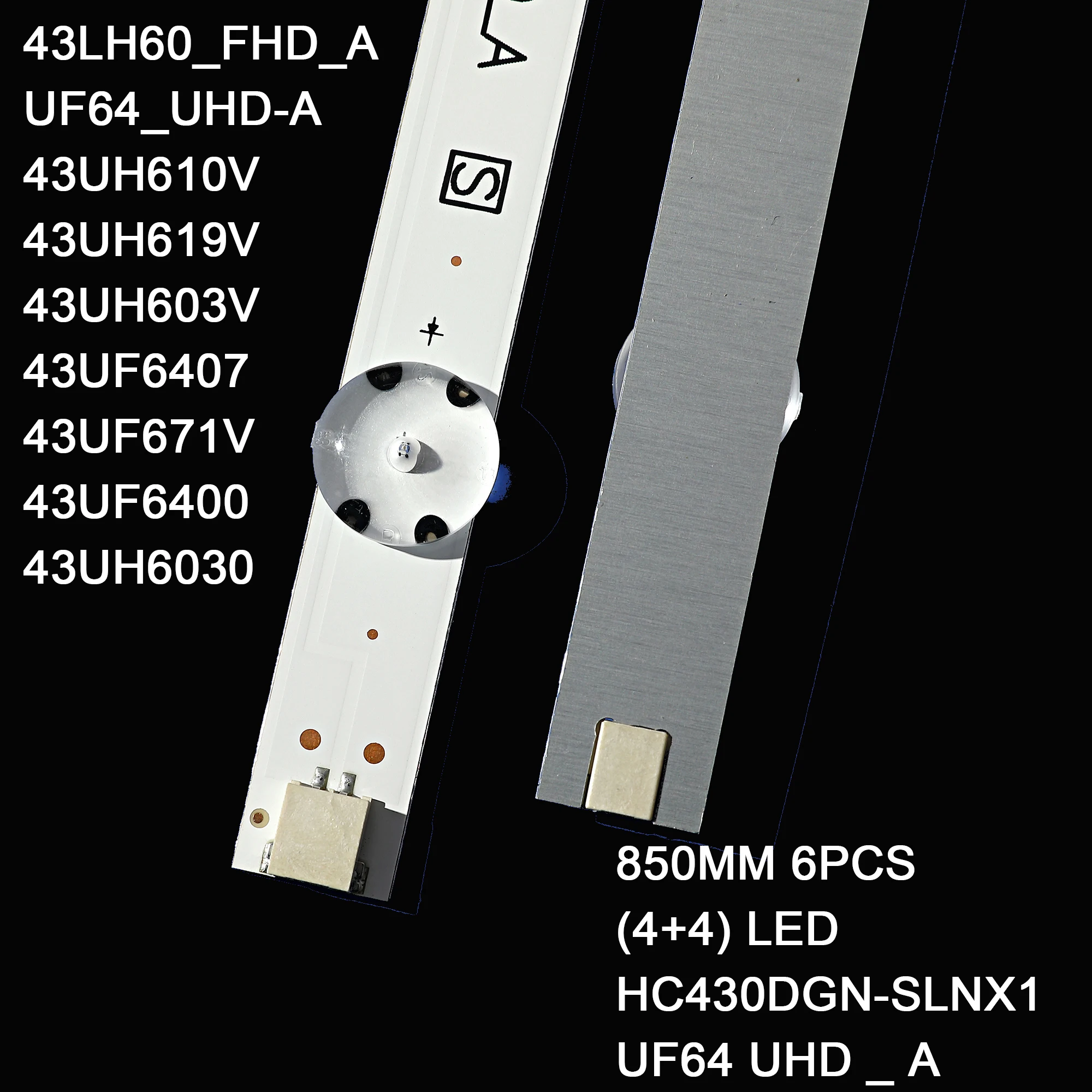 

8 lamp For Innotek Direct 43inch UHD 1Bar 24EA 43UF640V 43uh619v 43UH610V 43UH6030 UF64 UHD_A 43LH60FHD LED Backlight strip