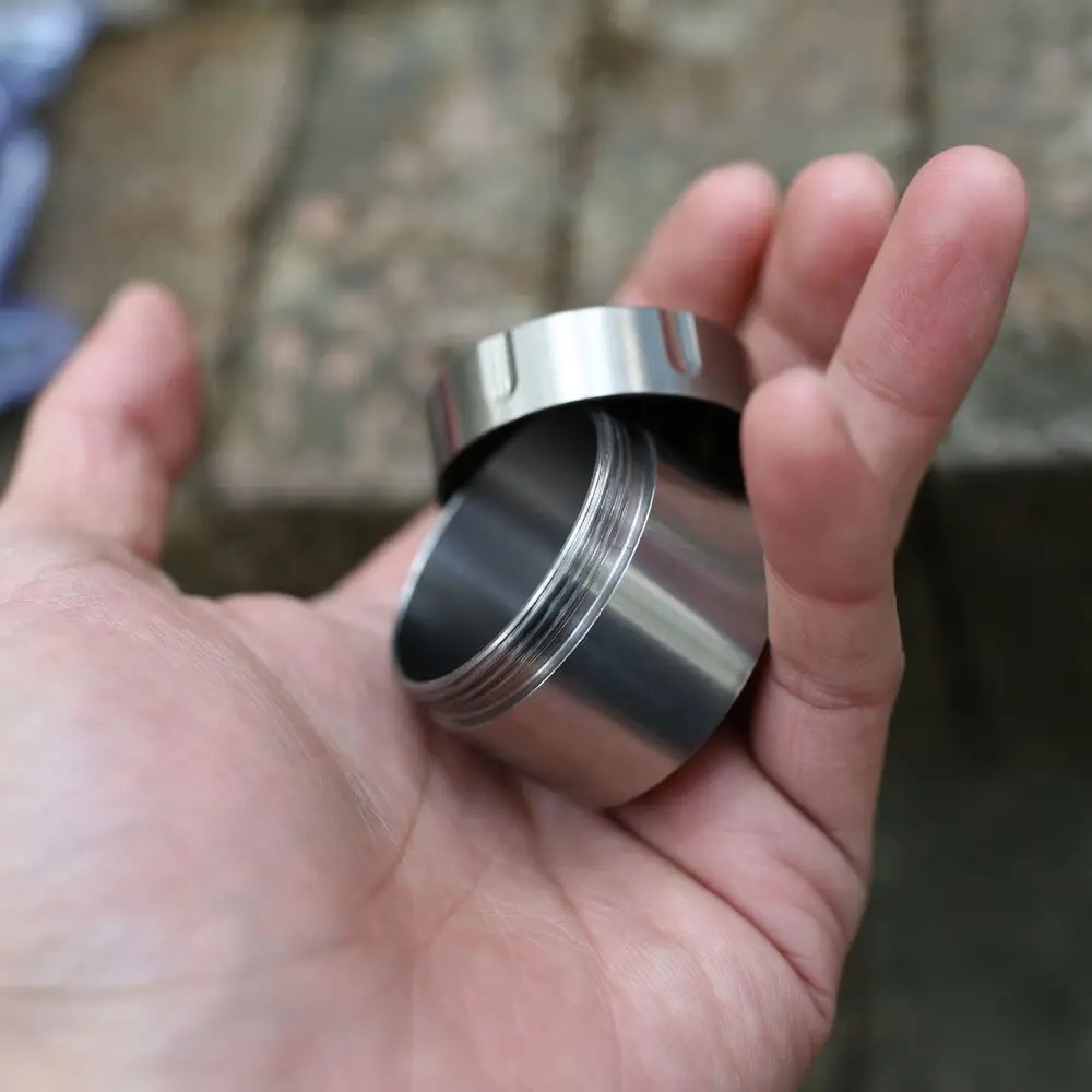 Titanium alloy Survival Waterproof Contact lens Pill Holder Case Container Box