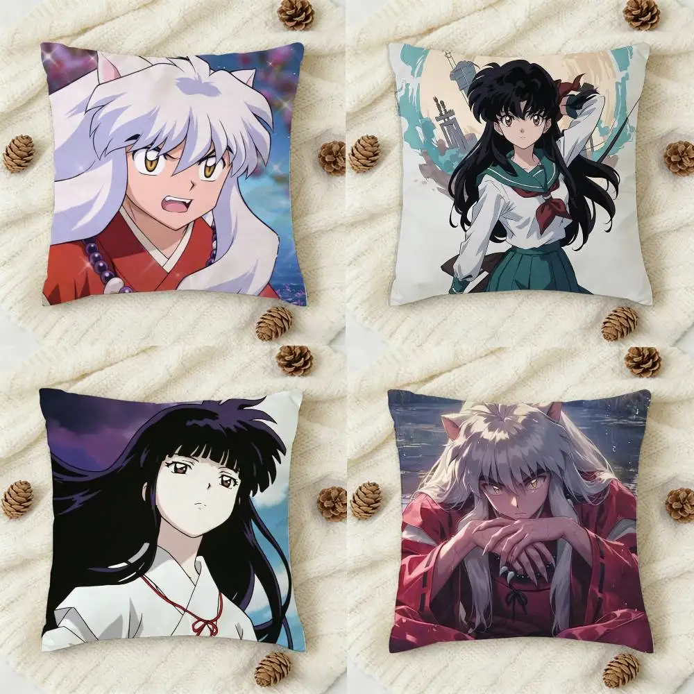 

Anime i-Inuyasha cool Cute Double-sided Printed Square Decorative Cushion Cover for Sofa Living Room Home Decor