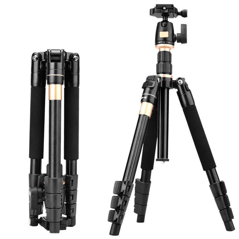 Q-555 wrench type travel photography camera tripod mobile phone SLR camera lightweight bracket