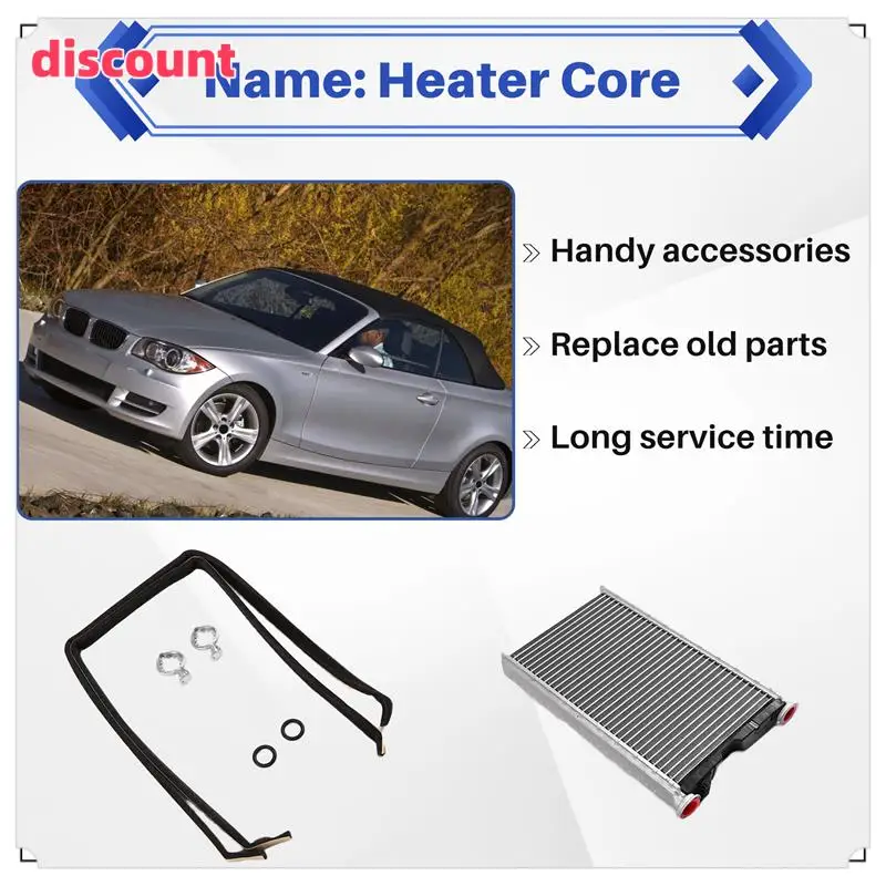 

Excellent-Heater Core Warm Air Water Tank 64119128953 For BMW E80 E81 E82 E84 E88 E90 E91 E92 Heat Exchanger