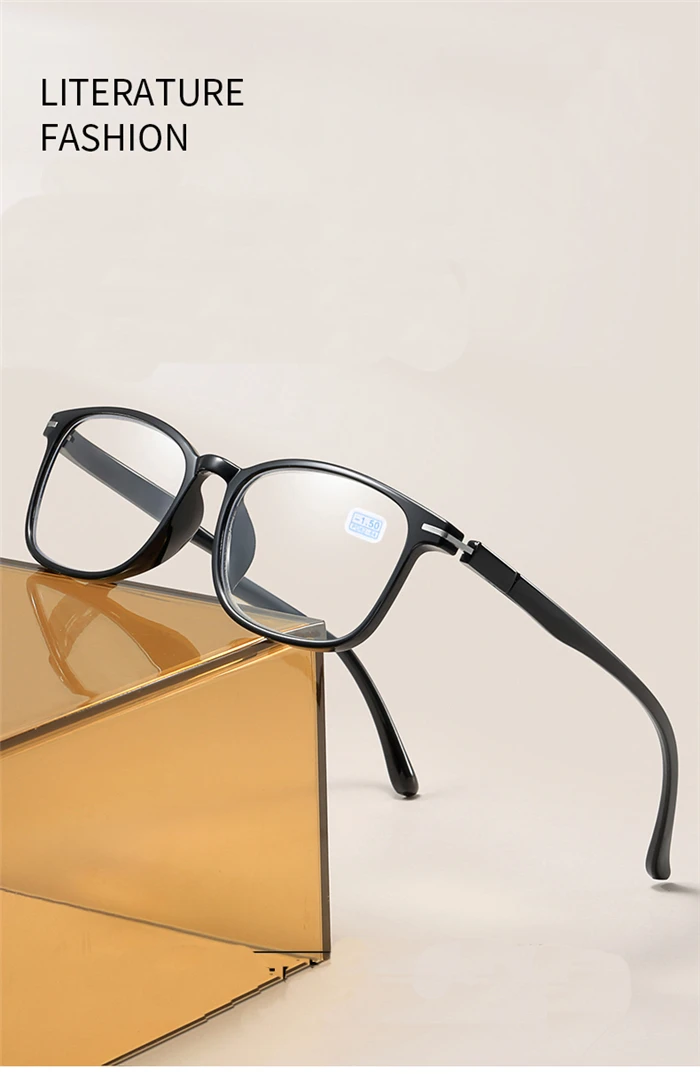 0 -0.5 -1.0 To -6.0 Women Men Square Myopia Glasses Finished Comfortable TR90 Student Prescription Glasses With Cylinder