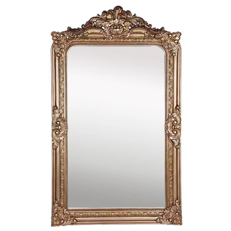 

American retro carved full-length mirror, French fitting mirror