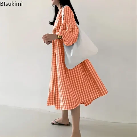 Винтажное клетчатое платье Btsukimi из хлопка