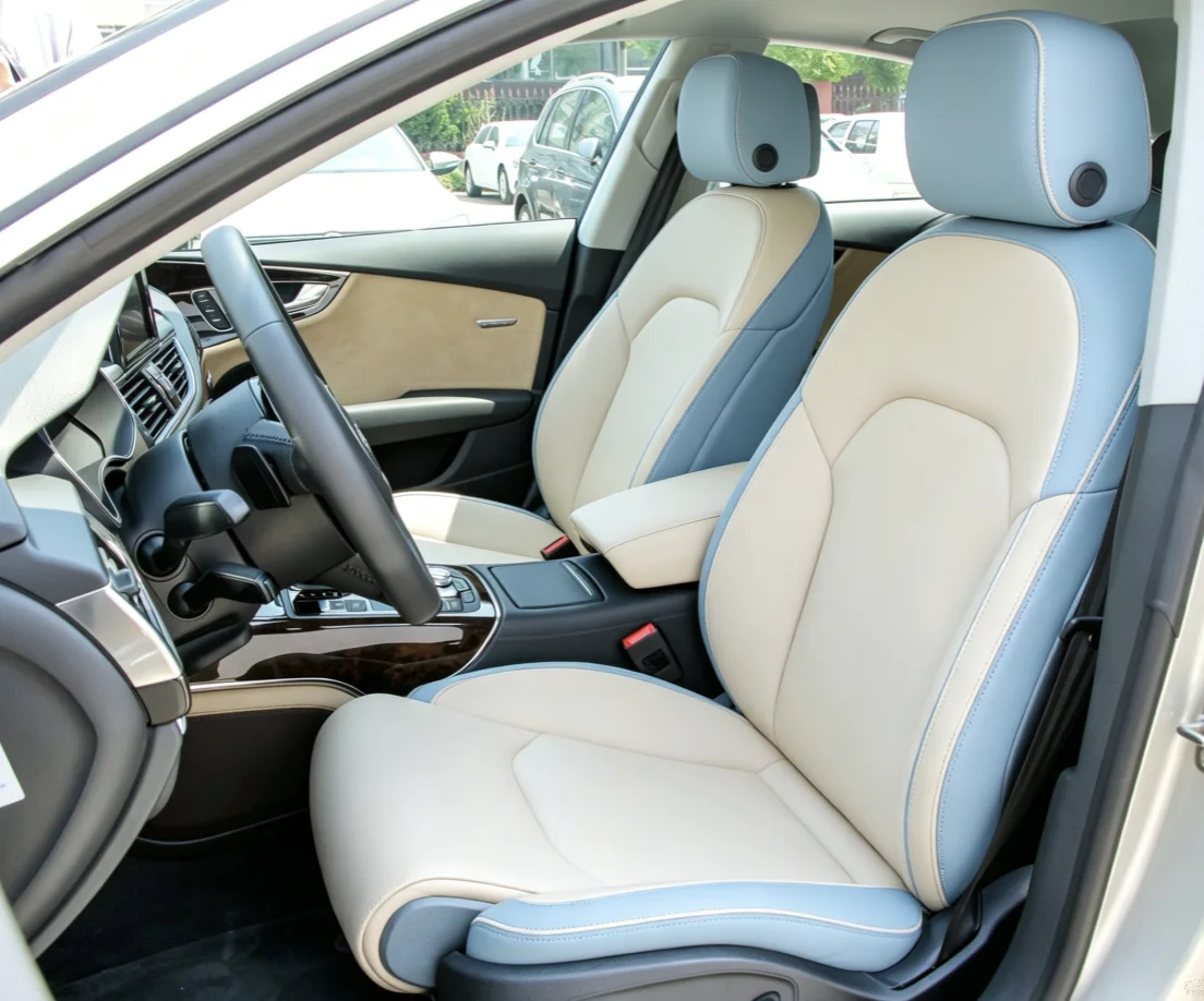 Für Audi A7 C7 2012~2016 Maßgefertigte Autositzbezüge Luxuriöses Nappaleder 100% Passgenau Innenraumzubehör 360 ° Vollständige Abdeckung – Detail 6