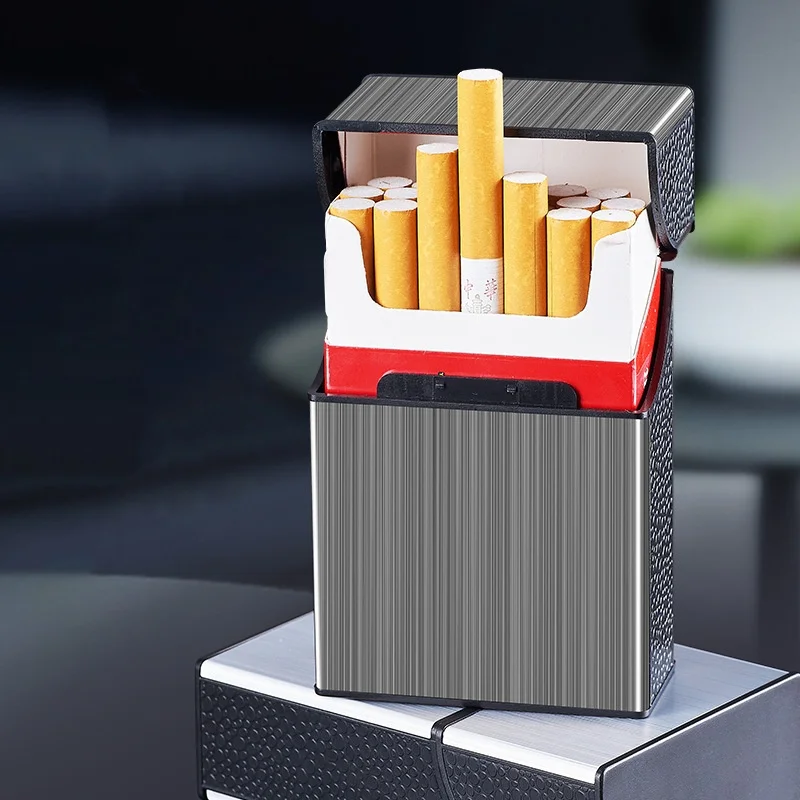 Portable Cigarettes Slim Aluminum Cigarette Case Cigar Tobacco Holder Box Storage Container Smoking Accessories