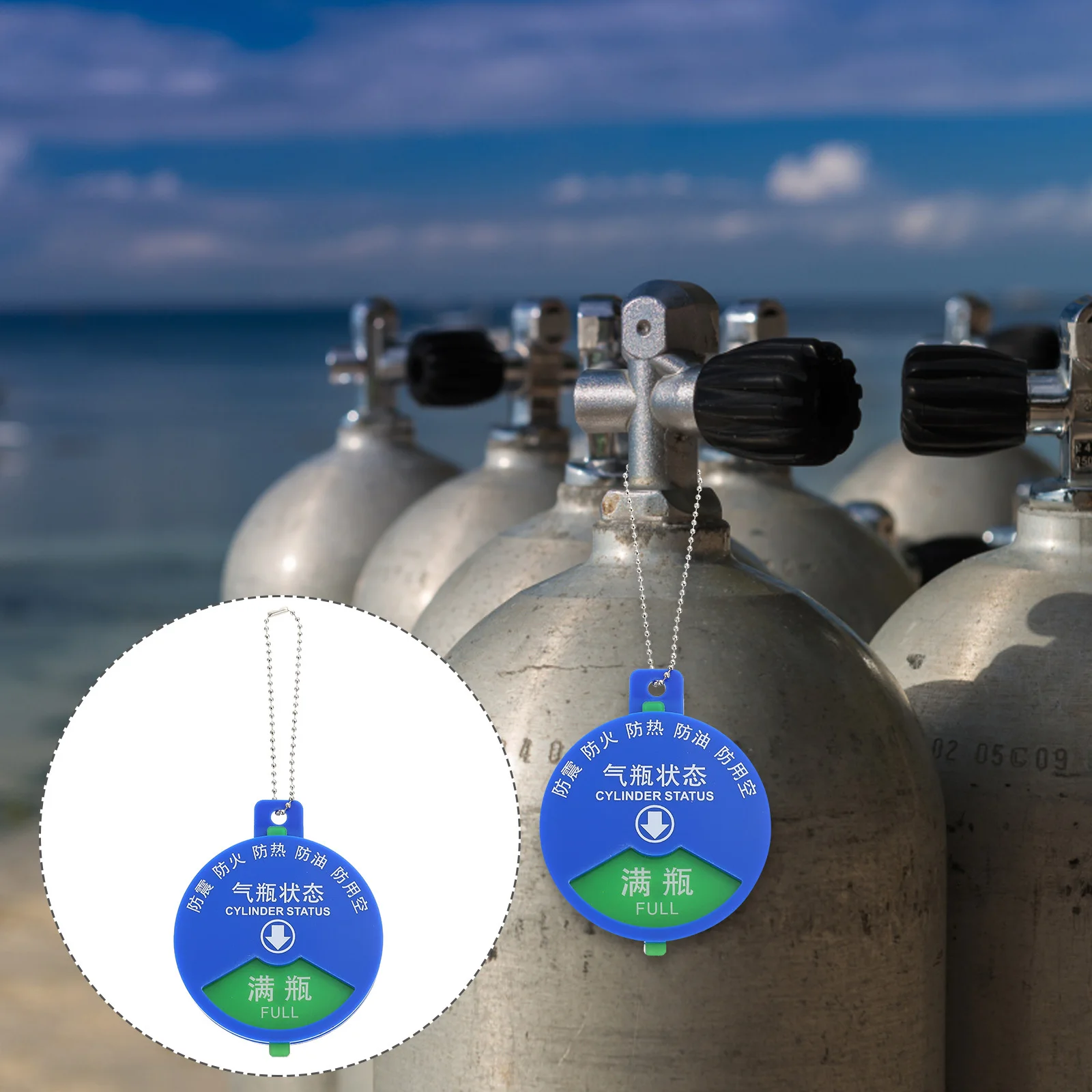 Hospital Oxygen Cylinder Status Identification Plate Durable Practical Cylinder Status Tag Easy Tracking System