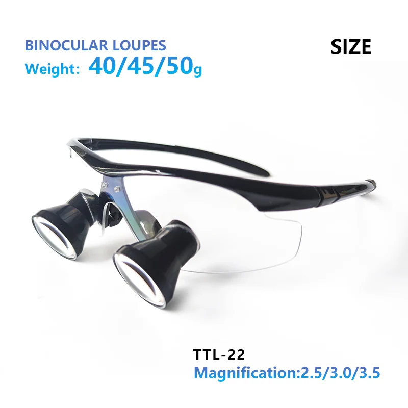 Burite New Arrival TTL Loupes 2.5X/3.0X/3.5X(Through The Lenses) IPD 52-72mm Customized Dental Surgical Loupes（2.5X/3X/3.5X TTL)