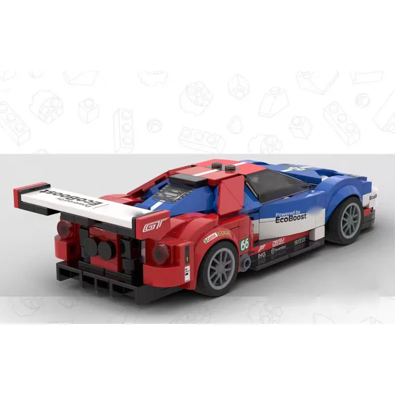 Neues GT40 Classic City Sports Car Racing Bausteinmodell, 373 Teile, Jungen Kinder Geburtstag Baustein Spielzeug Geschenk