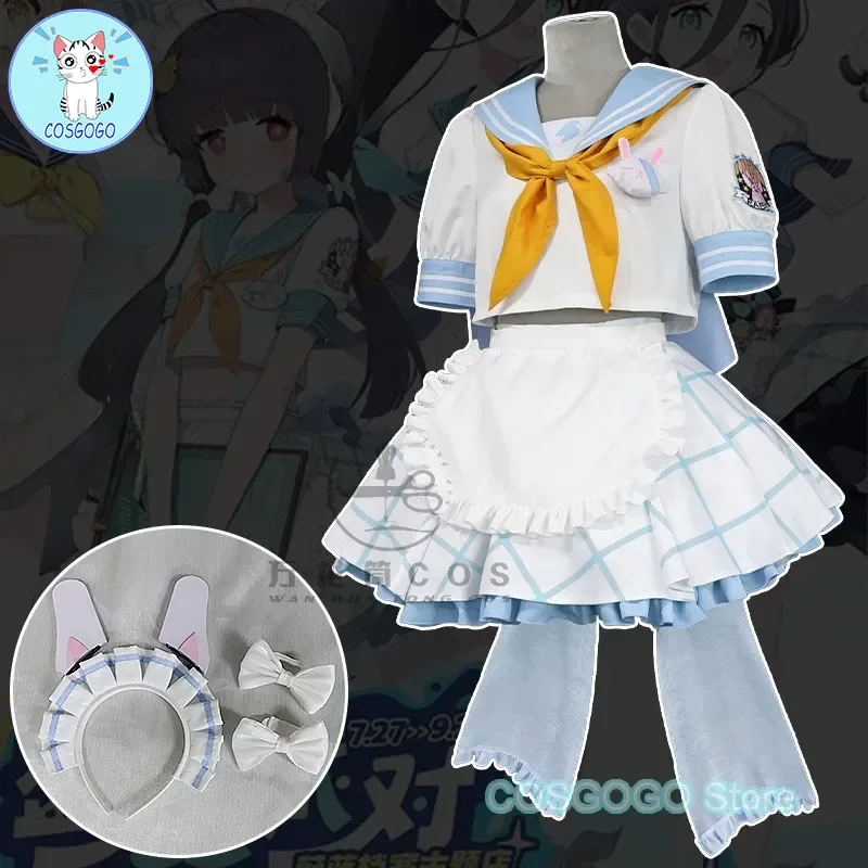 COSGOGO Blue Archive Kasumisawa Miyu / AJITANI HIFUMI / Tendou Arisu Cosplay Costume Halloween Game Suit Lovely Women JK Uniform