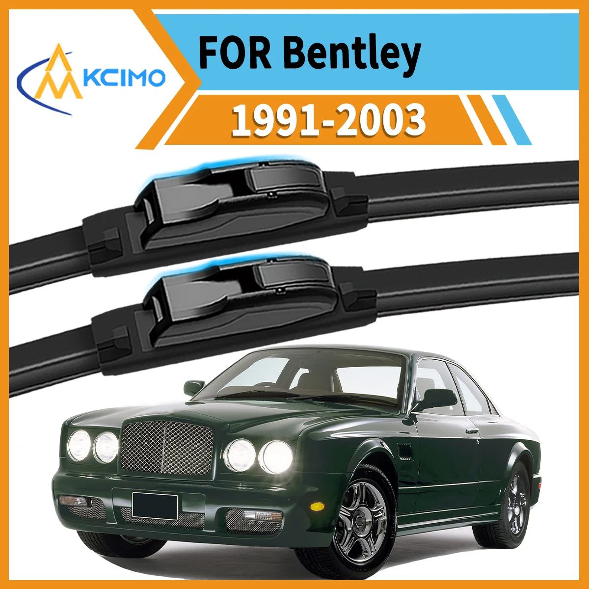 

2PCS Premium Windshield Wipers for Bentley Continental R 1991–2003 All-Season Performance Smudge-Free Clean Safe Driving