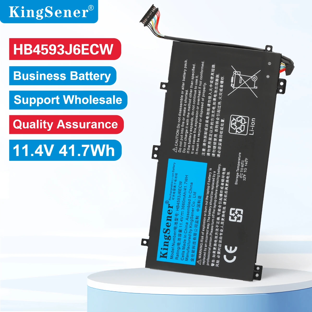

KingSener HB4593J6ECW Battery For Huawei MateBook 13 2020 WRT-W19 WX9 W29 i7 HN-W19L W19R WRT-W09 W19L Notebook 11.4V 3660mAh