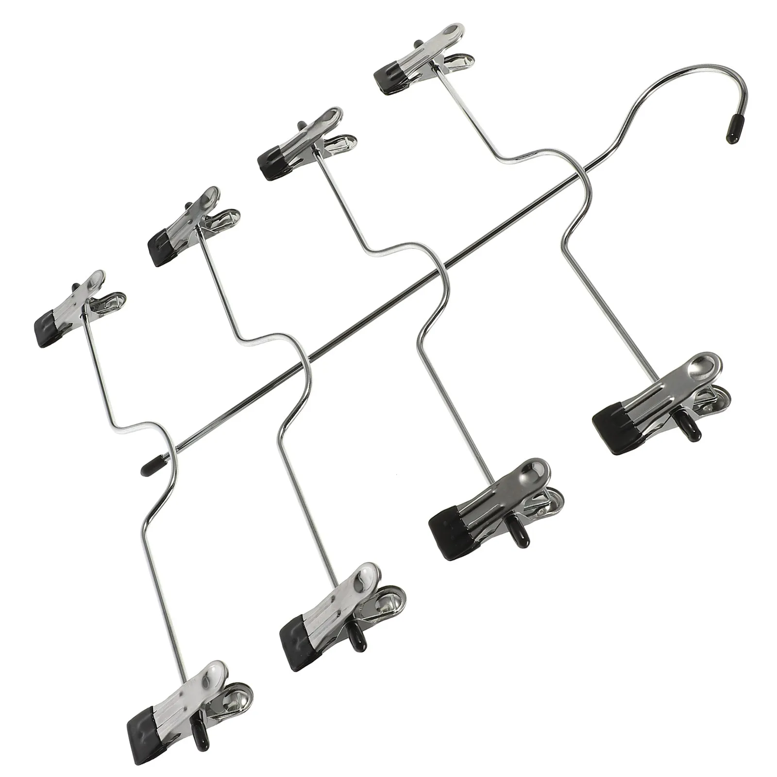 

Металлическая многослойная вешалка для брюк с зажимами, экономящая место, органайзер для шкафа для брюк, юбок, джинсов, нижнего белья
