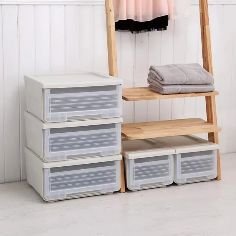 

Многофункциональный штабелируемый органайзер для хранения вещей, пластиковый ящик-шкаф для дома