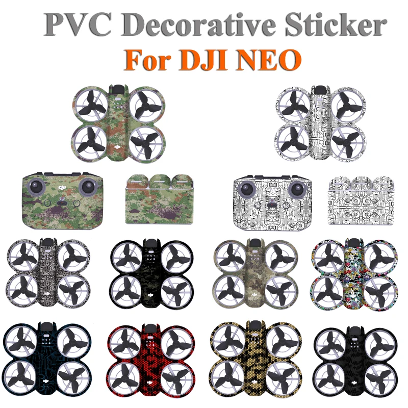 PVC Sticker For DJI NEO Decorative Protective Film Anti-scratch Waterproof Decals Covering Skin For DJI RC N3 Accessories