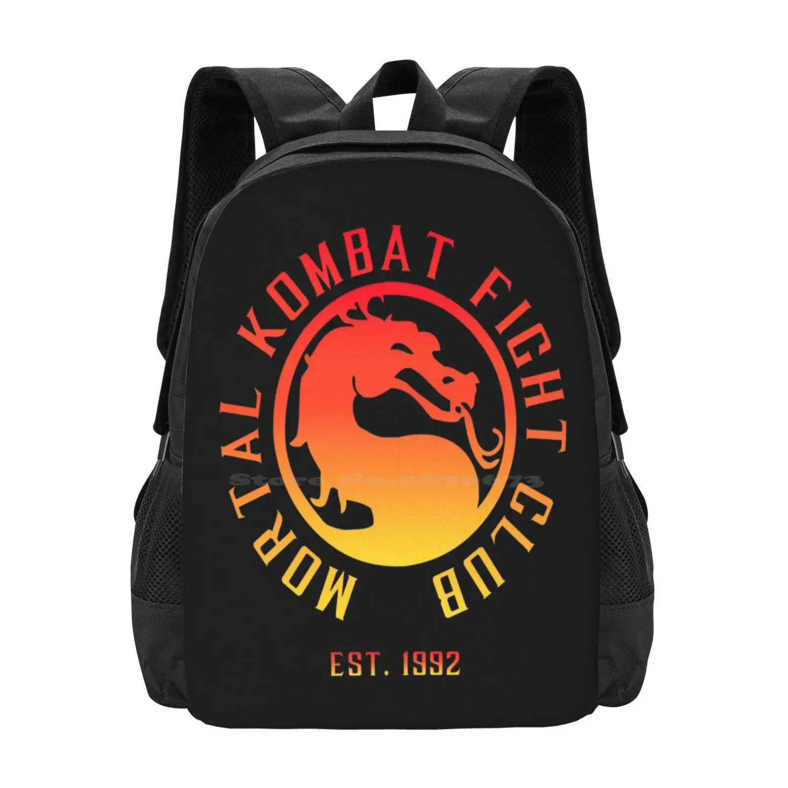 Mortal Kombat Fight Club | Mortal Kombat 11 | Clean Color Logo Backpacks For School Teenagers Girls Travel Bags Mortal Kombat