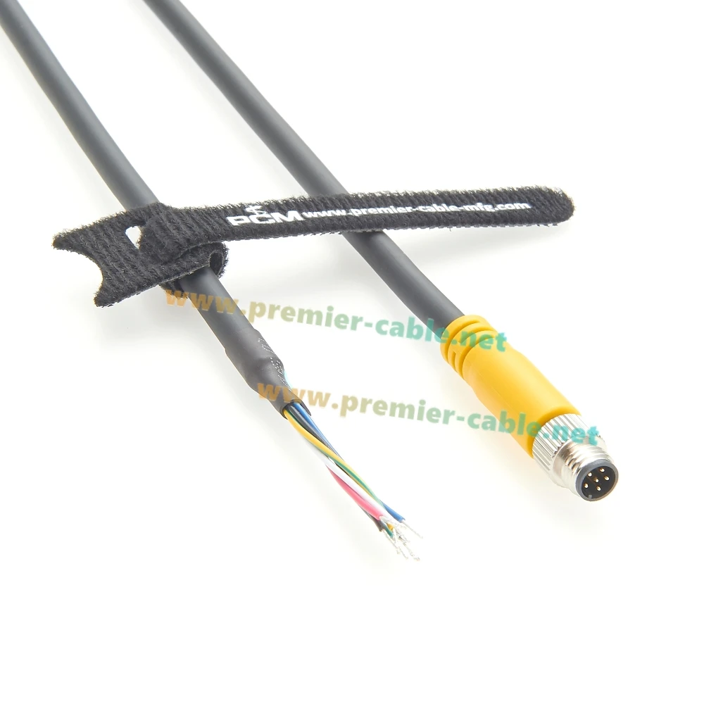 M8 6ピン パワー I/O 産業用カメラ トリガー ケーブル M8 オス - オープンエンド ハイフレックス コード Basler Boost および ACE 2 GIGE カメラ用