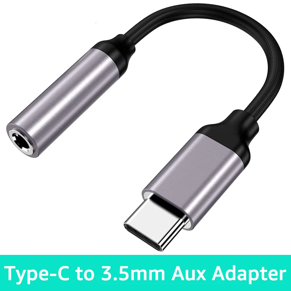 For Samsung Xiaomi Redmi Type-C to 3.5mm Audio Adapter USB C to 3.5mm Headphone Earphone Jack Digital Aux Adapter Converter