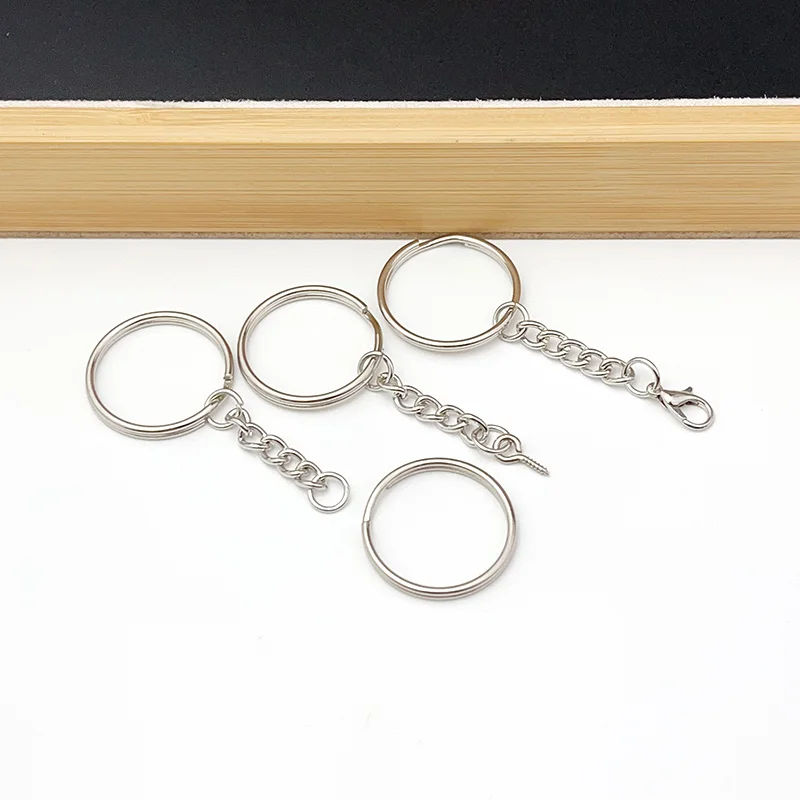 20-100Pcs 20-25mm Metall Schraube Pin Schlüssel Ring Schlüssel Kette Runde Draht Offenen Kreis DIY schmuck Spielzeug Anhänger Herstellung Zubehör Großhandel – Detail 12