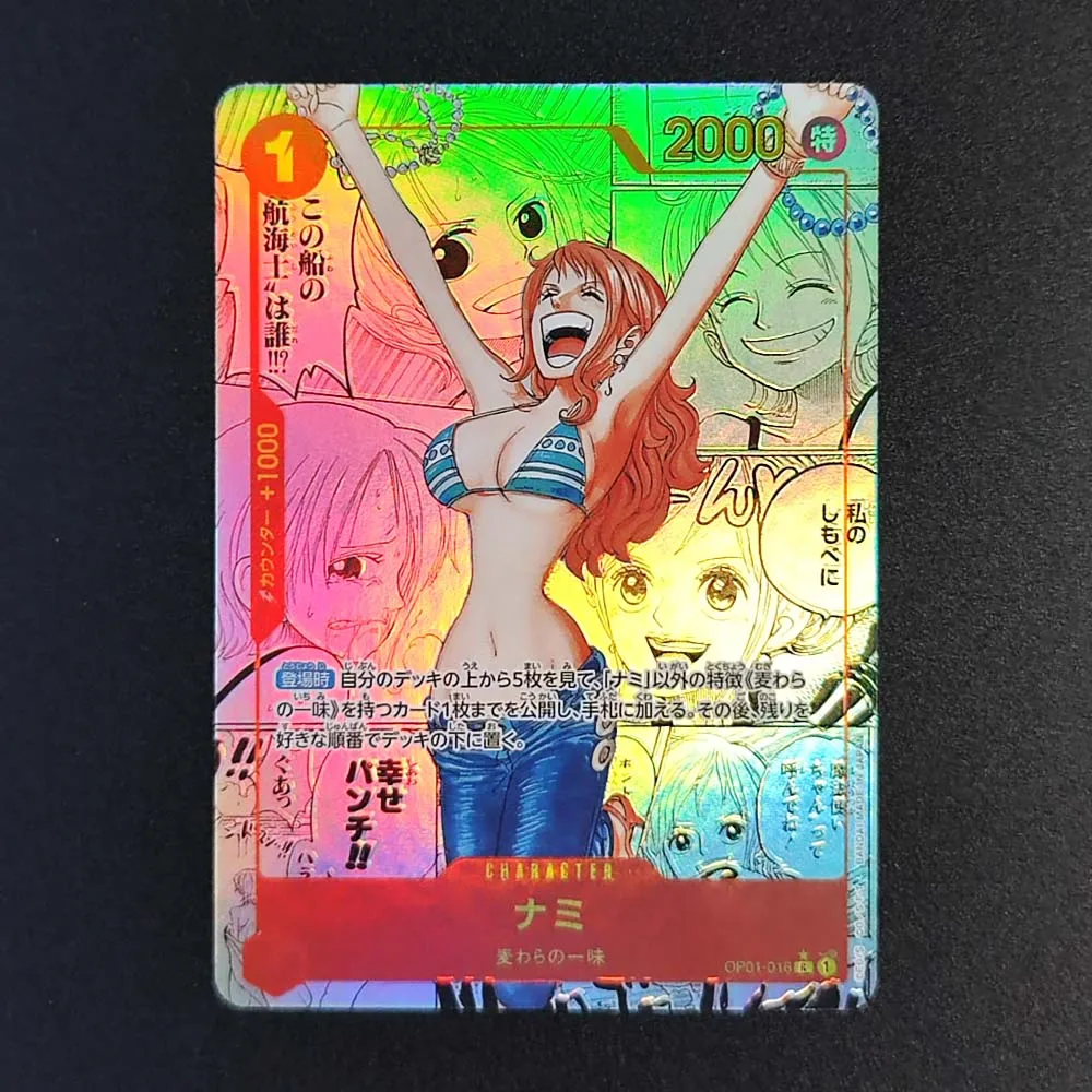 Self Made OPCG One Piece Japanese Nami OP01-016 Manga OP09-050 OP08-106 OP11-041 ST01-007 Game Collection Card Toy