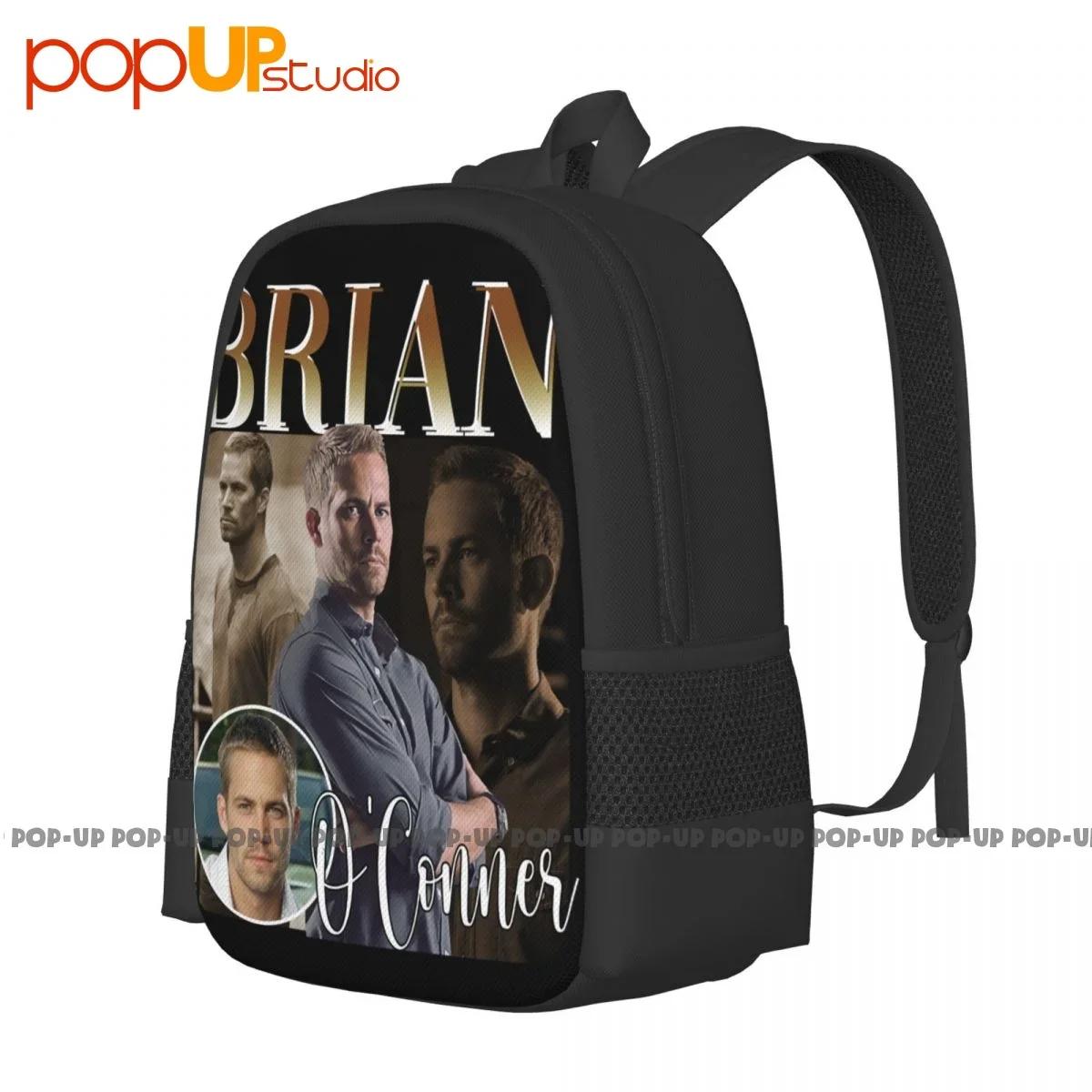 Brian O'Conner Fast And Furious Paul Walker Backpack Large Capacity Bookbag Shoe Bag 3d Printing Outdoor Running