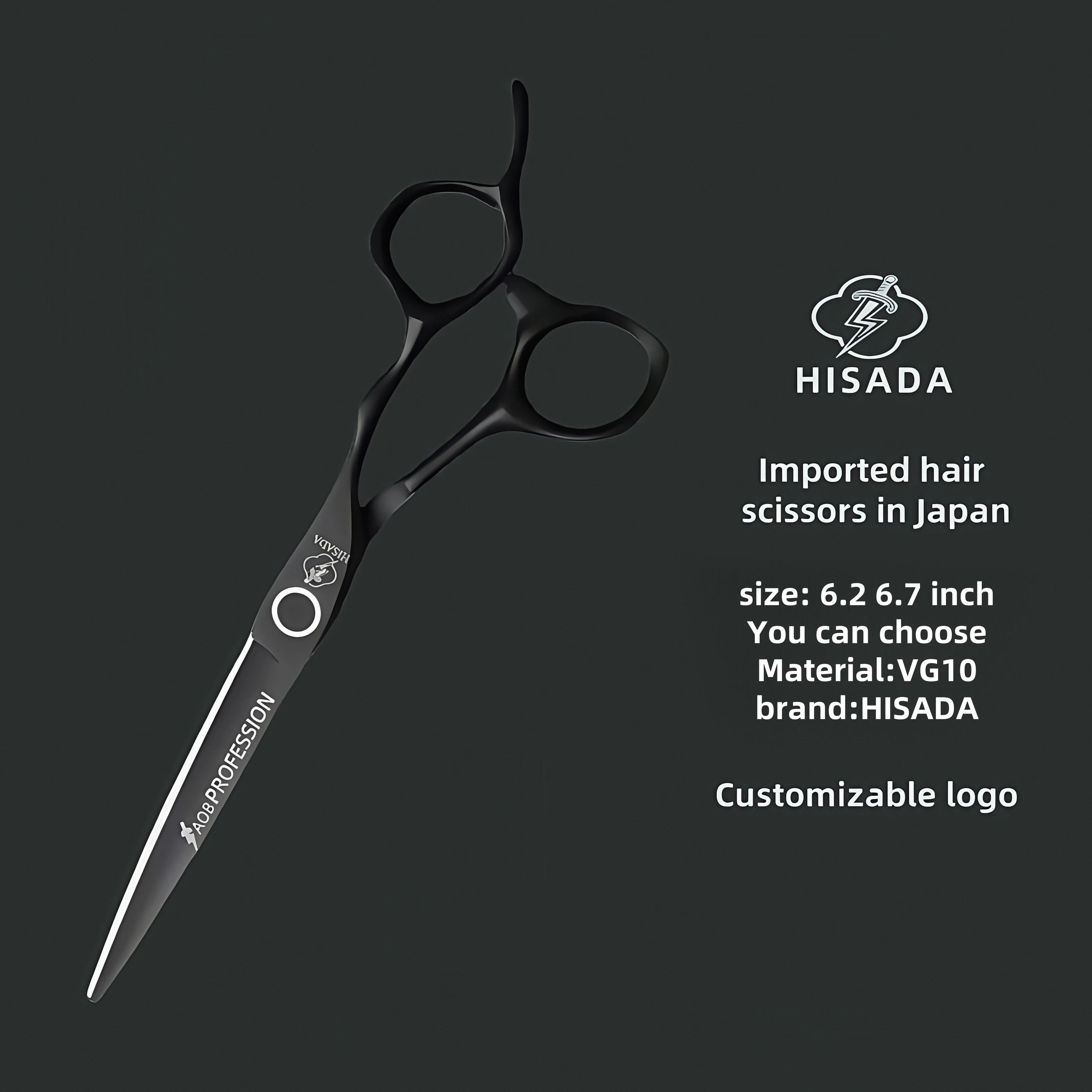

HISADA barber Scissors professional hairdressing scissors6.26.7 Inch scissors VG10 material High end salon Hair cutting scissors