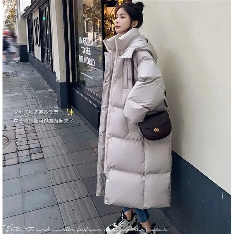 2025 nieuwe Winter Lange Parka Waterdicht Dons Katoen Gewatteerde Jas Vrouwen Mode Capuchon Dikke Warme Sneeuw Jas Vrouwelijke Bovenkleding