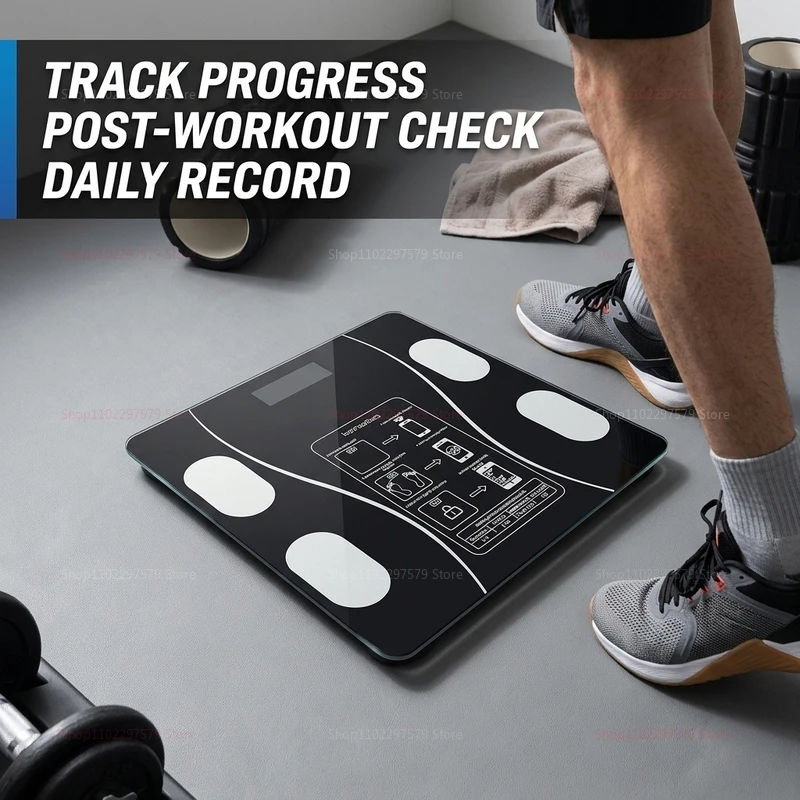 Bluetooth Body Fat Scale Smart Digital Bathroom Scale for Weight Muscle Mass Small Accurate Electronic Scale for Home Fitness