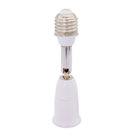 E27 to E27 180 Degree Bendable Light Bulb Socket Extender Adjustable Socket Converter for LED, Incandescent, Fan, and Camera