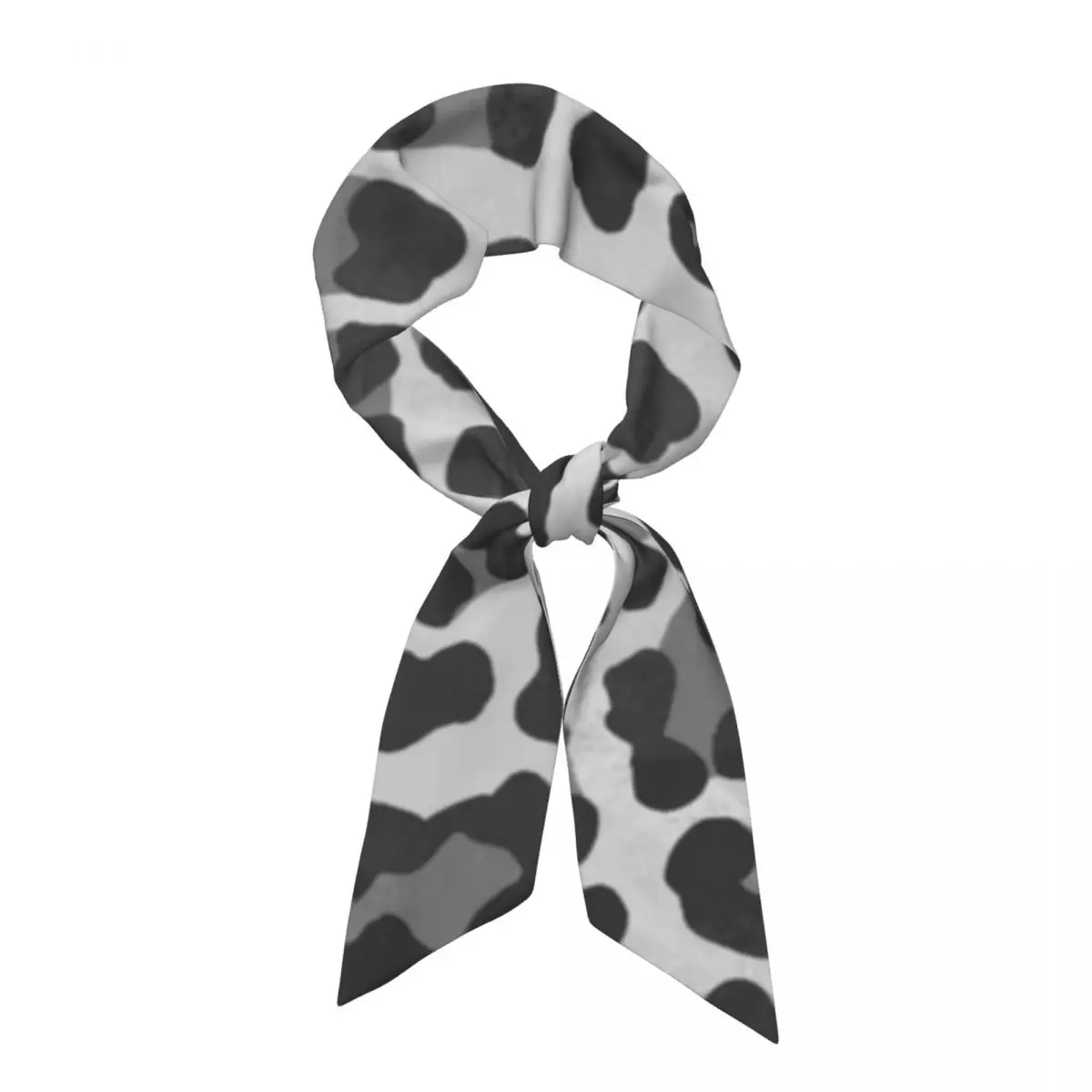 Leopard Print (3) Women Long Narrow Scarf Silky Skinny Scarf Multi-use Neck Head Wrap for Office Daily Party