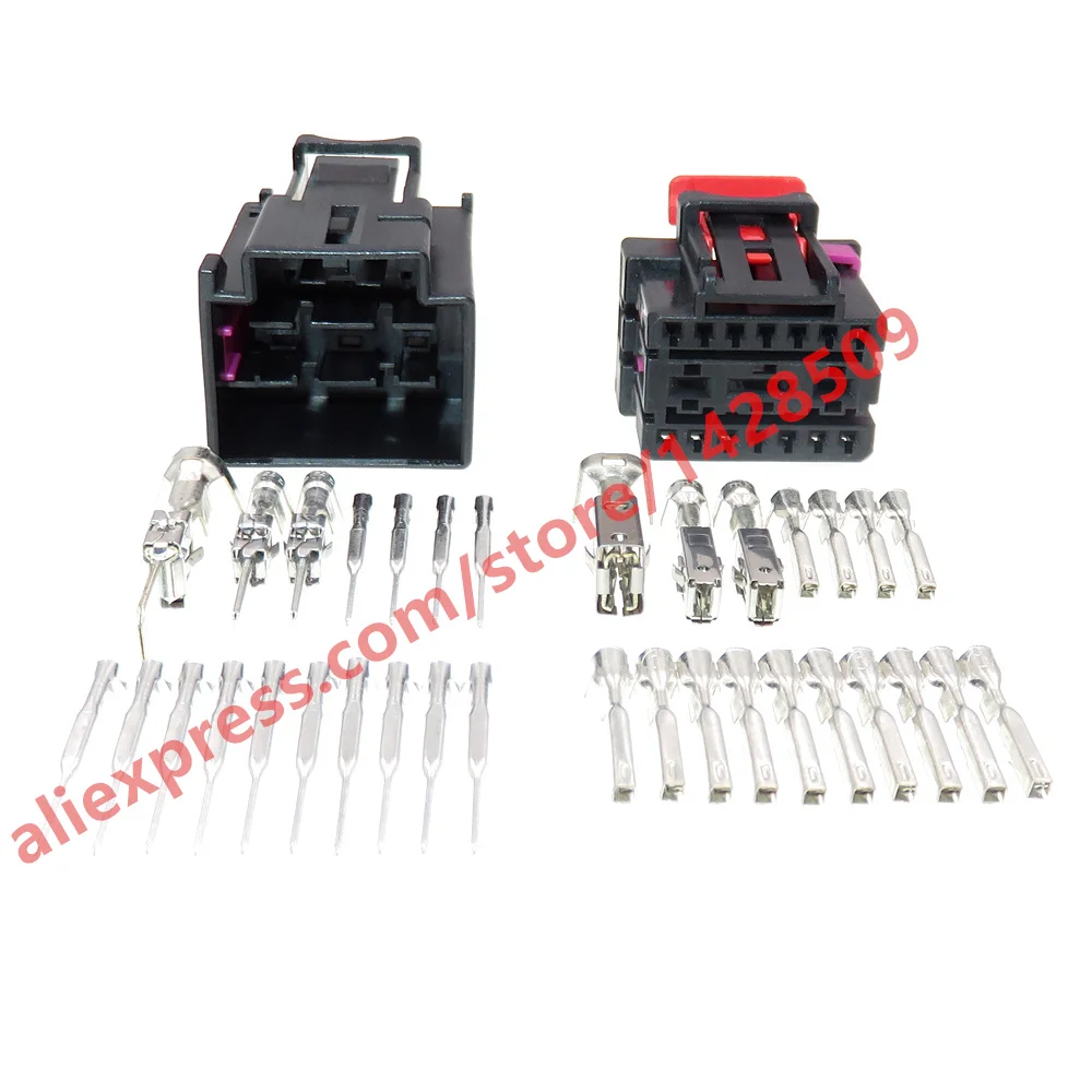 1 Set 17 Pin Verbund Stecker 4F0972575 4F0972483 Auto Sitz Draht Kabel Weiblich Männlich Docking Unsealed Buchse Für VW Audi