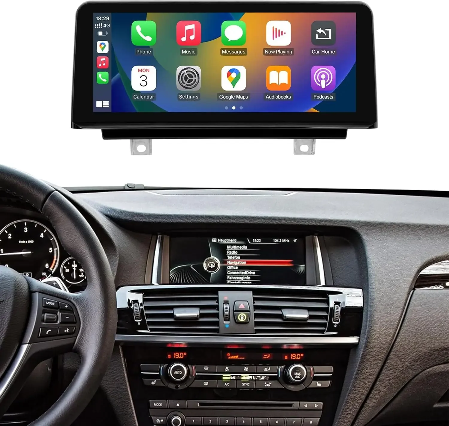 10.25 inch Touchscreen Wireless Apple CarPlay Android Auto Multimedia Car Radio Receiver for BMW X3 X4 Series with NBT S