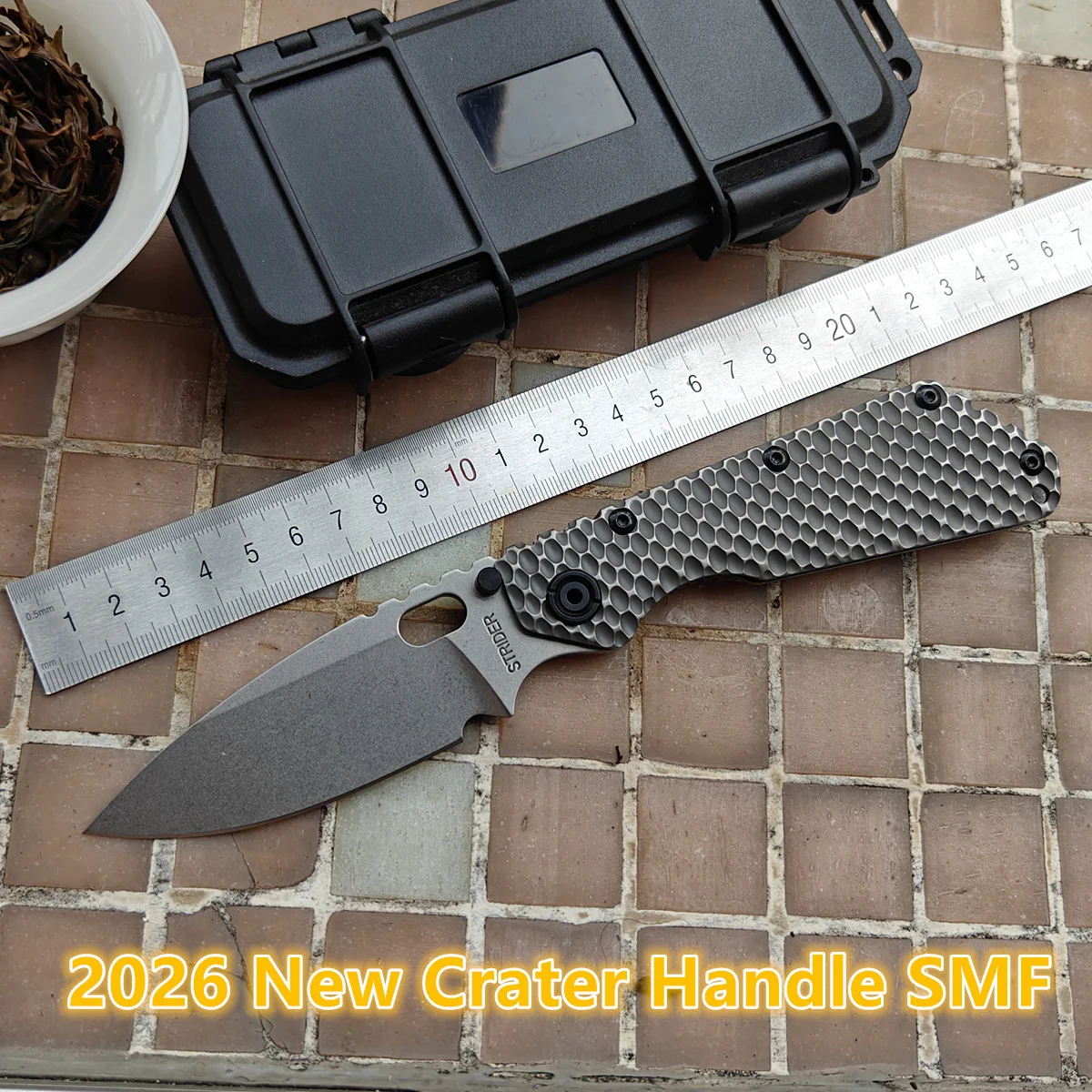 JUFULE 2026 Strider SMF Folding Knife Titanium Handle Frame With Steel Insert Copper Washer AUS10 Blade Camping Hunt EDC Tool