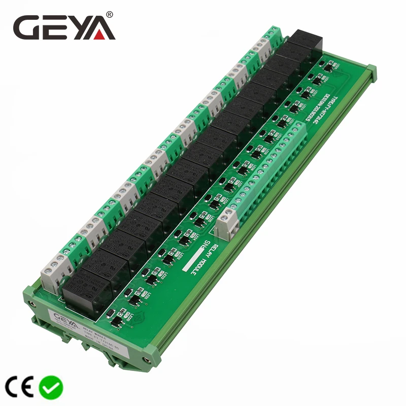 GEYA 16 Groups 1SPDT 1NC1NO  Relay Module for AC DC 5V 12V 24V PLC Relay