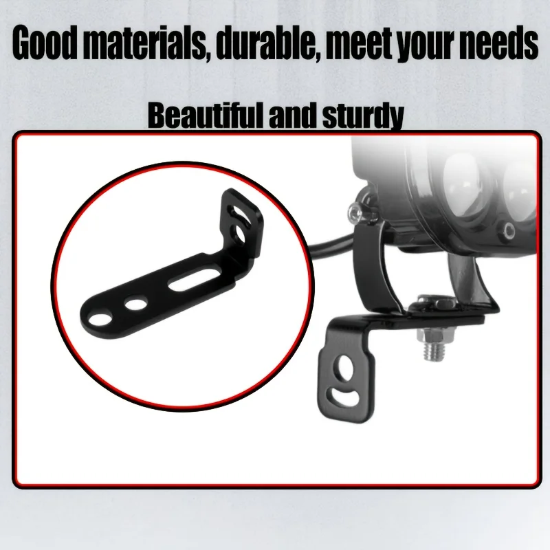 

2pcs Motorcycle Electric Vehicle Spotlight Bracket Rearview Mirror Universal Modification Spotlight Mudguard L-Shaped Brackets