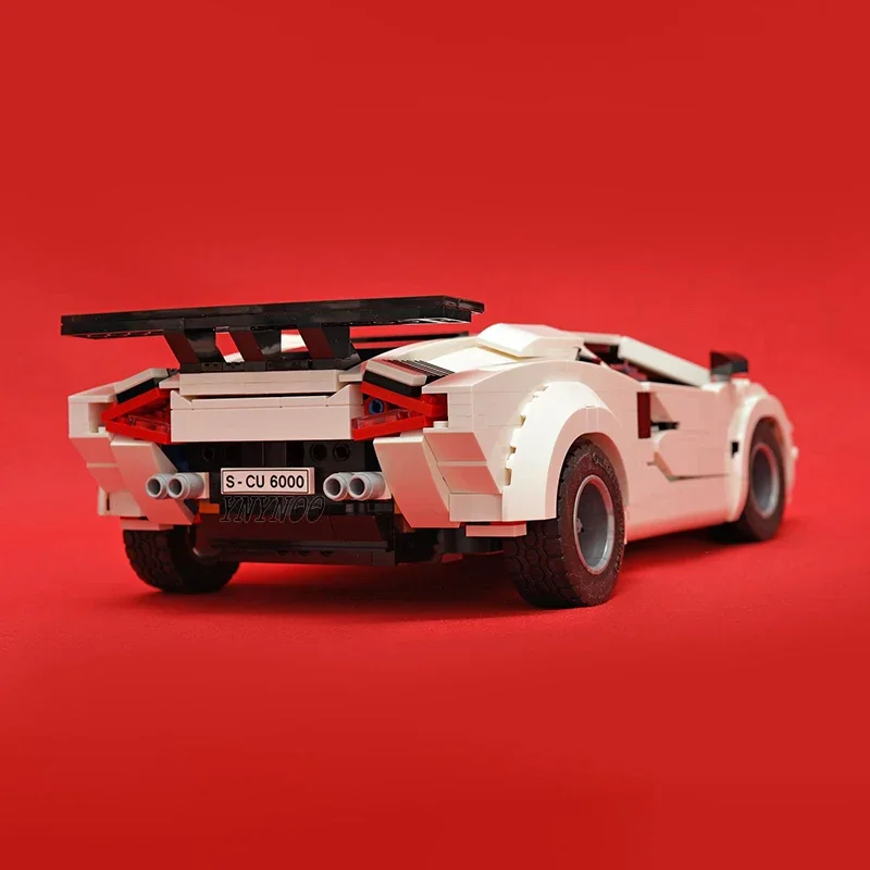 Technical Cars Countach Quattrovalvole Building Blocks Vehicle MOC 82416 Model LC5000 Classic Collection Bricks Toys for adults