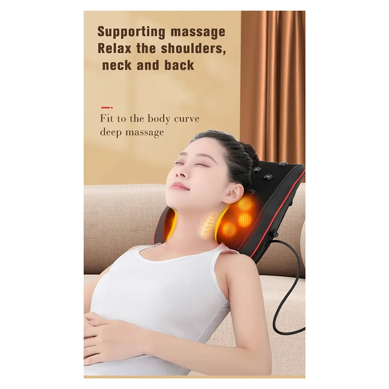 

Beauty Waist Massage Car Portable Massager Muscle Relaxation Massager Heating Massage Neck Massage EU Plug Easy Install Easy To