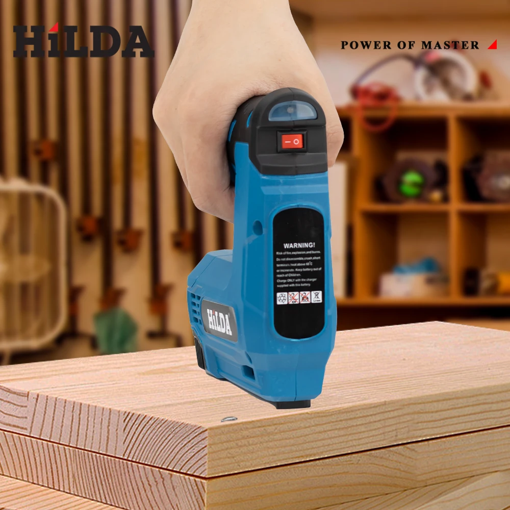 HILDA Air Nail Gun Furniture Pneumatic Gun Wood Frame Stapler Pneumatic Tool Power Tools with 2000pcs Staples