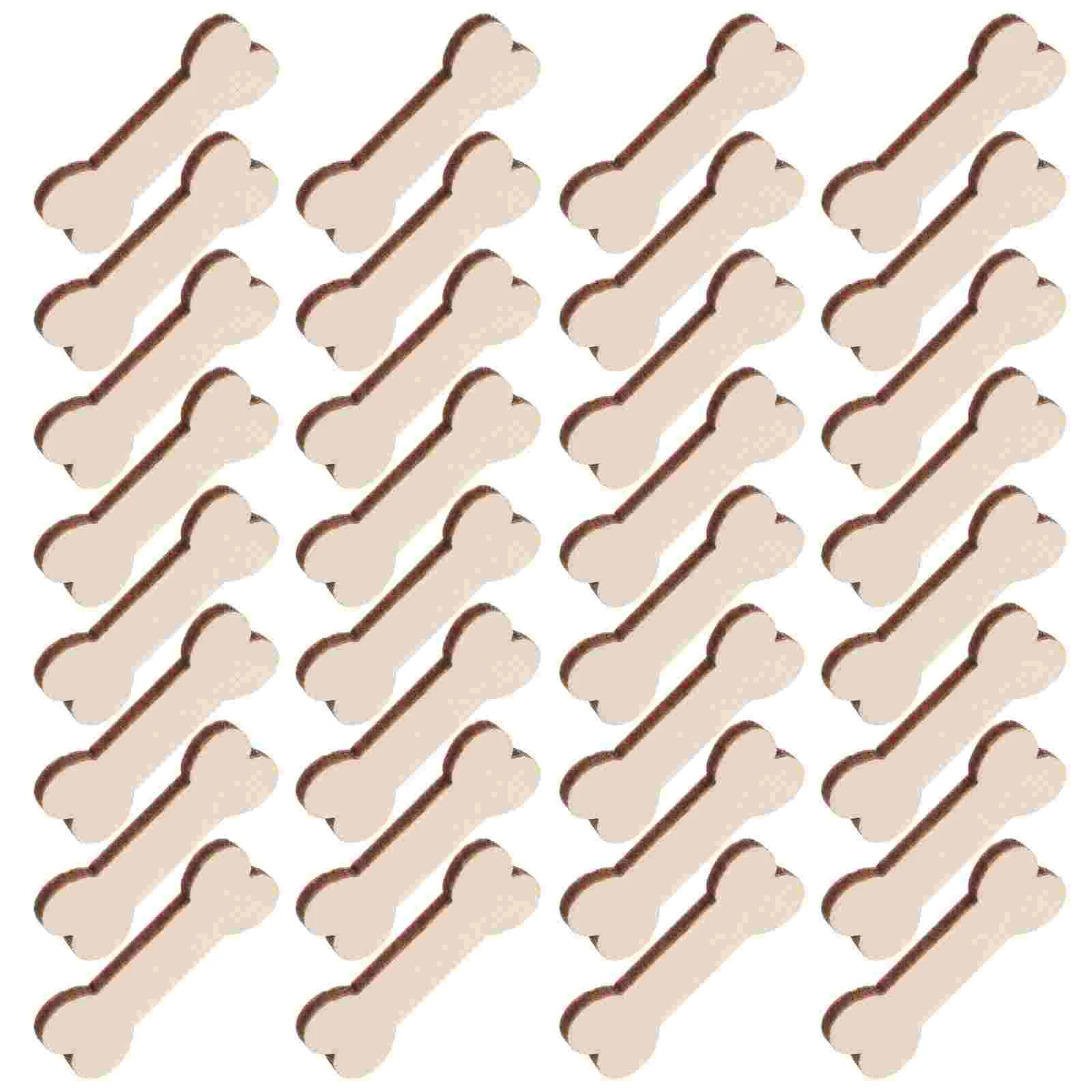 100 pezzi di ossa decorative fette di legno a forma di cane ornamenti artigianali progetti di decorazioni per la casa abbellimenti in legno non finiti versatili