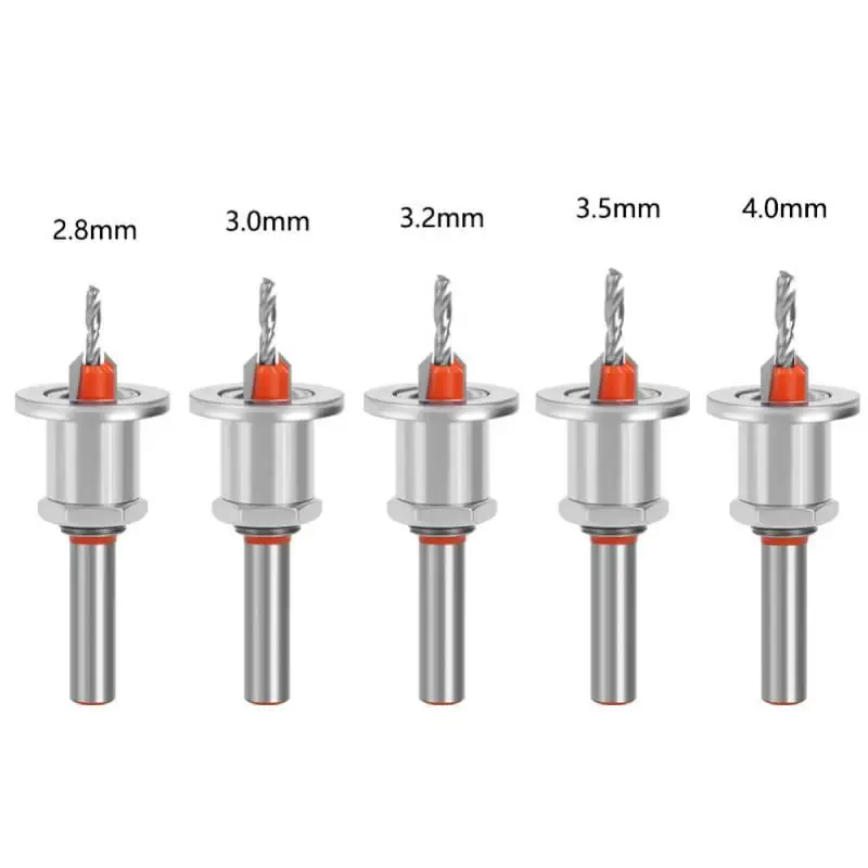 Hss Countersink Bor Bit 8MM Shank Woodworking Router Bor Bit Sekrup Extractor Set Pengeboran Lubang Penggilingan Pemotong Alat Sekrup