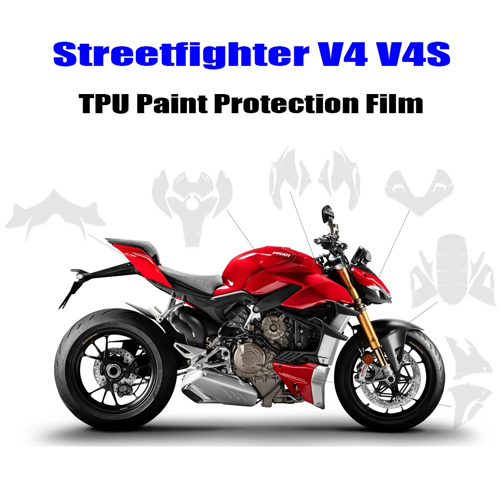 

TPU Invisible Car Film Streetfighter V4 V4S Accessories Complete Paint Protection Set For DUCATI Streetfighter V4 V4S