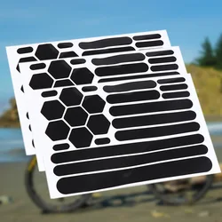 1/2PCS Motorcycle Reflective Black Stickers waterproof Motorcycle Sticker Reflective Tape Decals for Helmet Car Trailer Bike