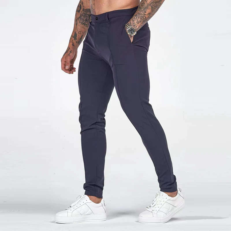 Men Skinny y2k pant Solid Color Classic Trousers Casual Daily For Office Parties Male Cowboy sweatpants