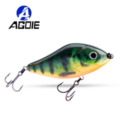 Agoie Rattling Jerkbait Lures Wobblers For Fishing 100mm 49g Big Crankbait Vib Bait Slider Lure Pike Bass Fishing Accessories