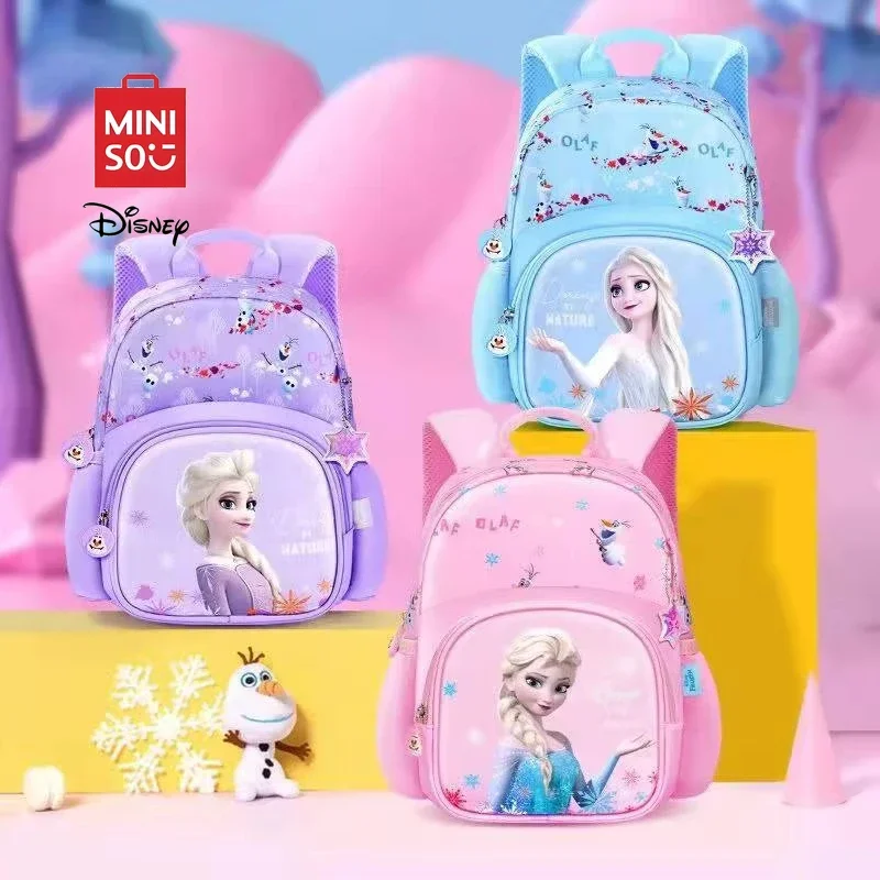 

MINISO Disney Frozen Elsa Princess Mini Backpack - Cartoon Girls' Favorite School Companion Perfect Gift for Young Adventurers