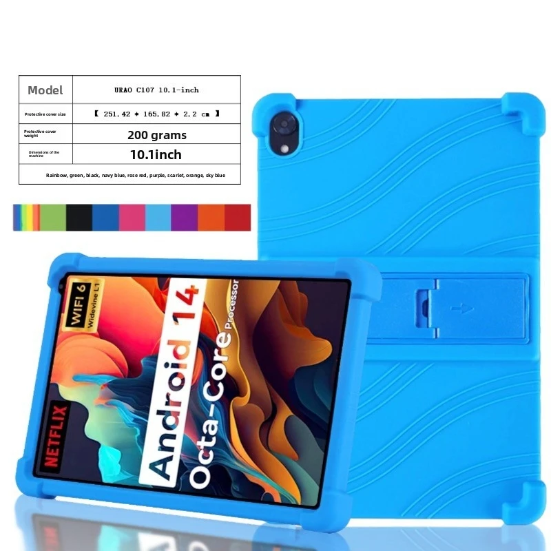 Silicone Case for URAO C107 HiGrace C107 10.1 Inch Tablet Shockproof Protective Cover TPU Full Body Drop Protection