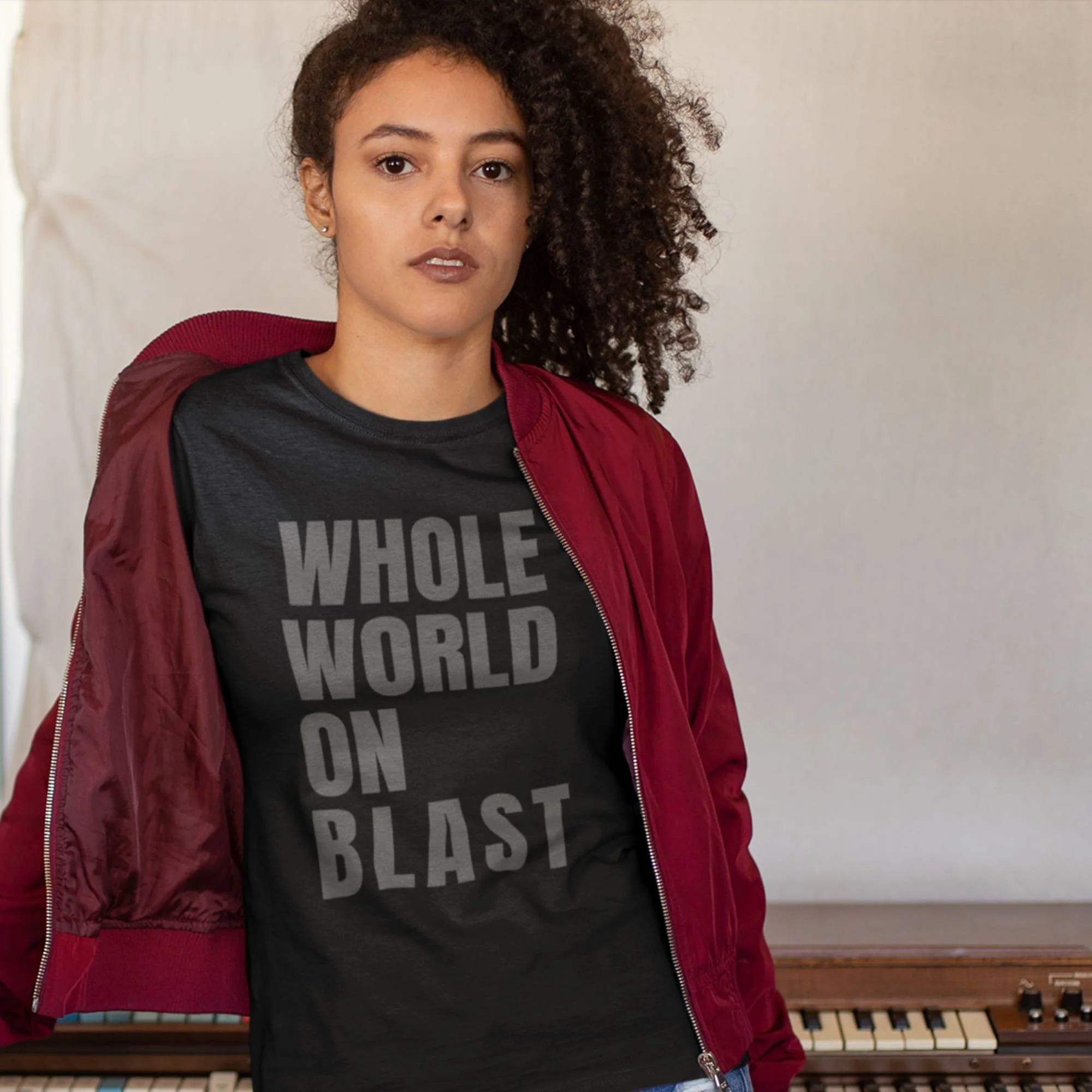 Whole World On Blast Willis Fader Version T Shirt Absurd Funny Nonsensical Joke Sayings Stupid Silly Comedic