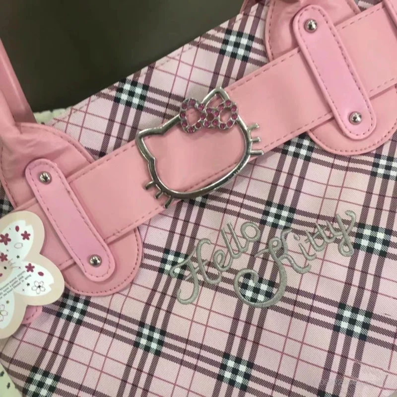 Sanrio Hello Kitty New Luxury Design Handbag For Women Korean Style Fashion Vintage Totr Bags Y2k Female Pu Leather Commuter Bag