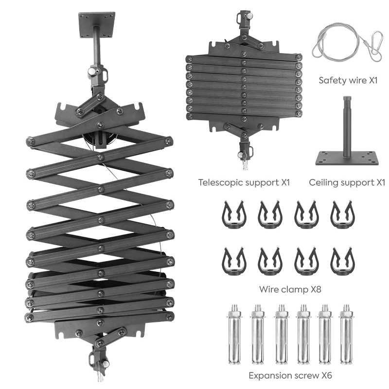 Imagem -06 - Photo Studio Wall Mount Boom Braço Bracket Instalação do Teto Ring Light Flash Fotografia Stand Max Comprimento 78 200cm Ajustável